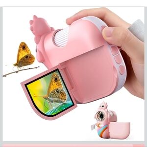 Kids Pink Camera with LED Lights